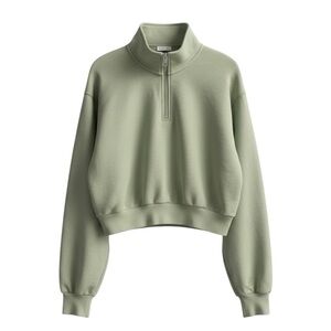 Aritzia Tna Airy Fleece 1/4 Zip Sweatshirt